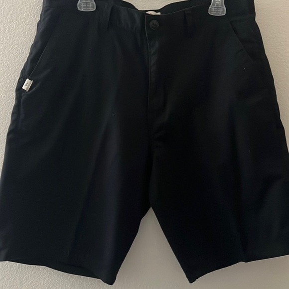 Quiksilver Other - Quicksilver Solid Black Flat Front Shorts 34 Front and Back Pockets